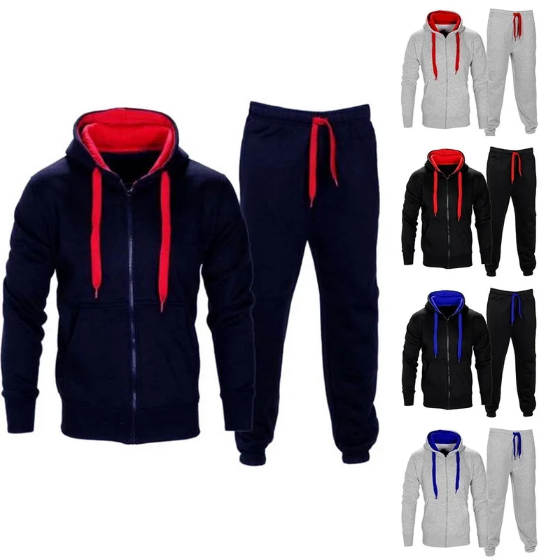Men Autumn Set 2 Pcs Sweatshirt+Pants Zipper Hooded Jacket Drawstring Pants Coat Mens Sportwear Suits Casual Hoodies Tracksuits
Men Autumn Set 2 Pcs Sweatshirt+Pants Zipper Hooded Jacket Drawstring Pants Coat Mens Sportwear Suits Casual Hoodies Tracksuits