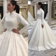 2022 Arabic Muslim Lace Beaded Wedding Dresses High Neck Long Sleeves Bridal Gown Vestido De Noiva Robe de Mariee
2022 Arabic Muslim Lace Beaded Wedding Dresses High Neck Long Sleeves Bridal Gown Vestido De Noiva Robe de Mariee