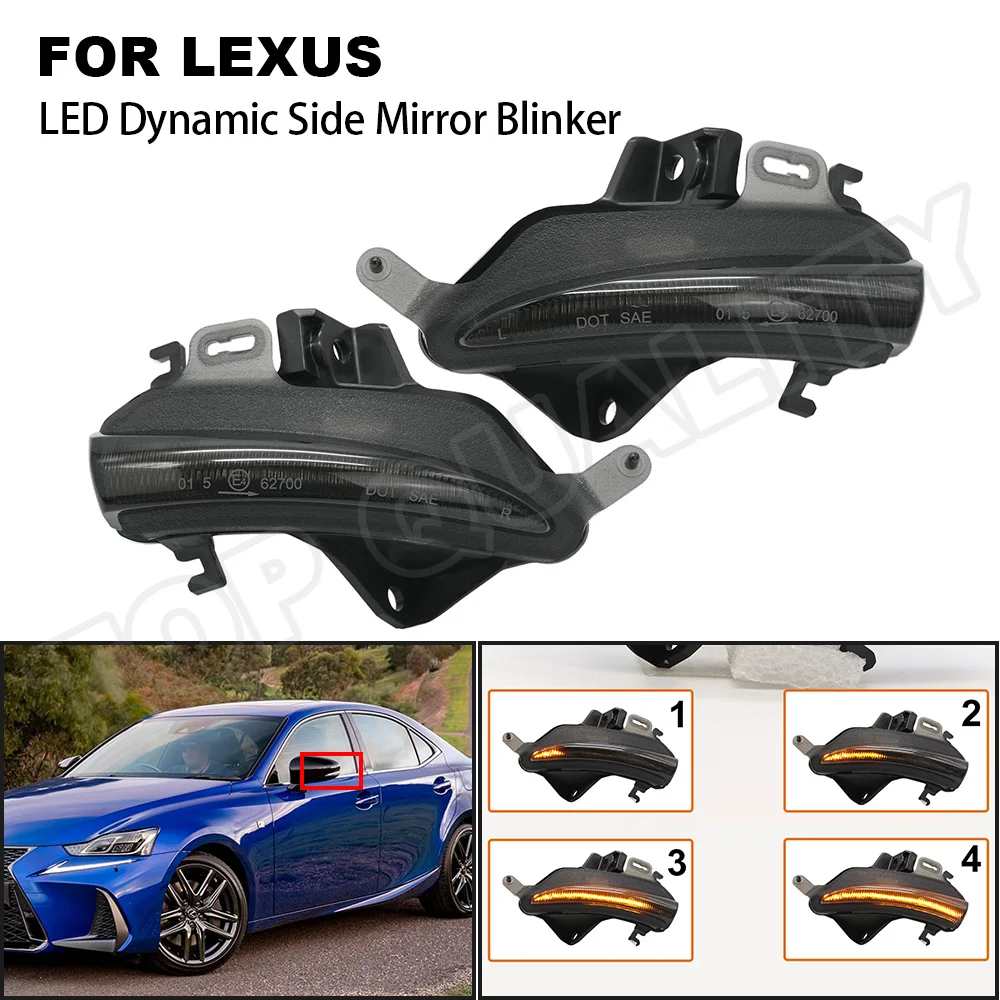 For Lexus IS350 IS250 IS300 CT200H LS460 LS460L LS600H IS200T LED Dynamic Turn Signal Light Blinker Sequential Side Mirror Lamps
For Lexus IS350 IS250 IS300 CT200H LS460 LS460L LS600H IS200T LED Dynamic Turn Signal Light Blinker Sequential Side Mirror Lamps
