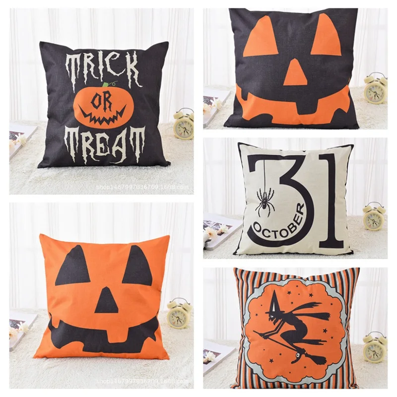 Household Halloween Theme Concise Pumpkin Pattern Personality Flax Practical Pillow Case
Household Halloween Theme Concise Pumpkin Pattern Personality Flax Practical Pillow Case