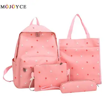 4pcs/set Women Backpack Canvas Flower Print Teenagers Student Book Bagpack School Backpack
4pcs/set Women Backpack Canvas Flower Print Teenagers Student Book Bagpack School Backpack