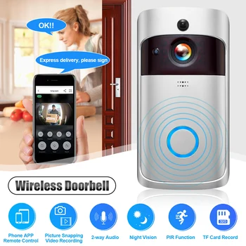 720P Smart WiFi Video Doorbell Camera Visual Intercom With Chime Night vision IP Door Bell Wireless Home Security Camera
720P Smart WiFi Video Doorbell Camera Visual Intercom With Chime Night vision IP Door Bell Wireless Home Security Camera