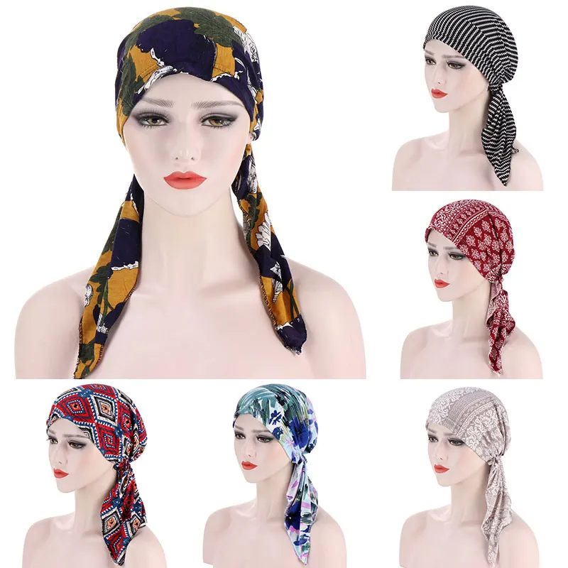 Headscarf Folds Bonnet Turban Hat Resuable Head Cover Two Tails Night Cap Muslim Flower Head Accessories Simple Sleep Caps
Headscarf Folds Bonnet Turban Hat Resuable Head Cover Two Tails Night Cap Muslim Flower Head Accessories Simple Sleep Caps
