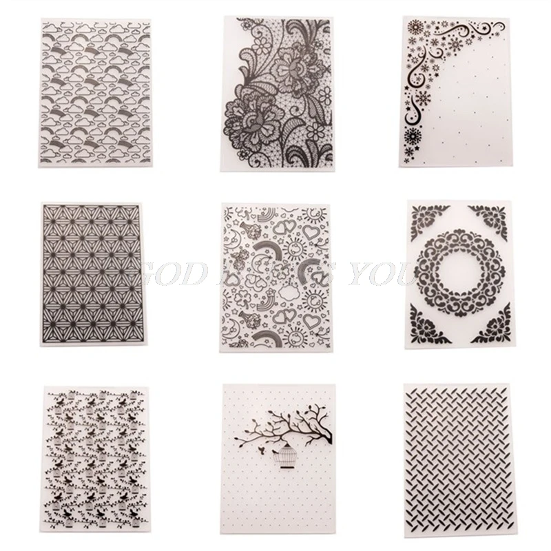 Plastic Embossing Folder Template DIY Scrapbook Photo Album Card Making Decoration Crafts Rainbow Sun Cloud Flower Birdcage Leaf
Plastic Embossing Folder Template DIY Scrapbook Photo Album Card Making Decoration Crafts Rainbow Sun Cloud Flower Birdcage Leaf