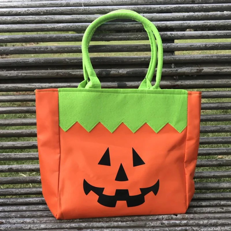 

Halloween Gift Bag Trick Or Treat Candy Bag Party Leather Pouch For Kid Cadeau Inpakkenhalloween Pumpkin Bag Packaging Box