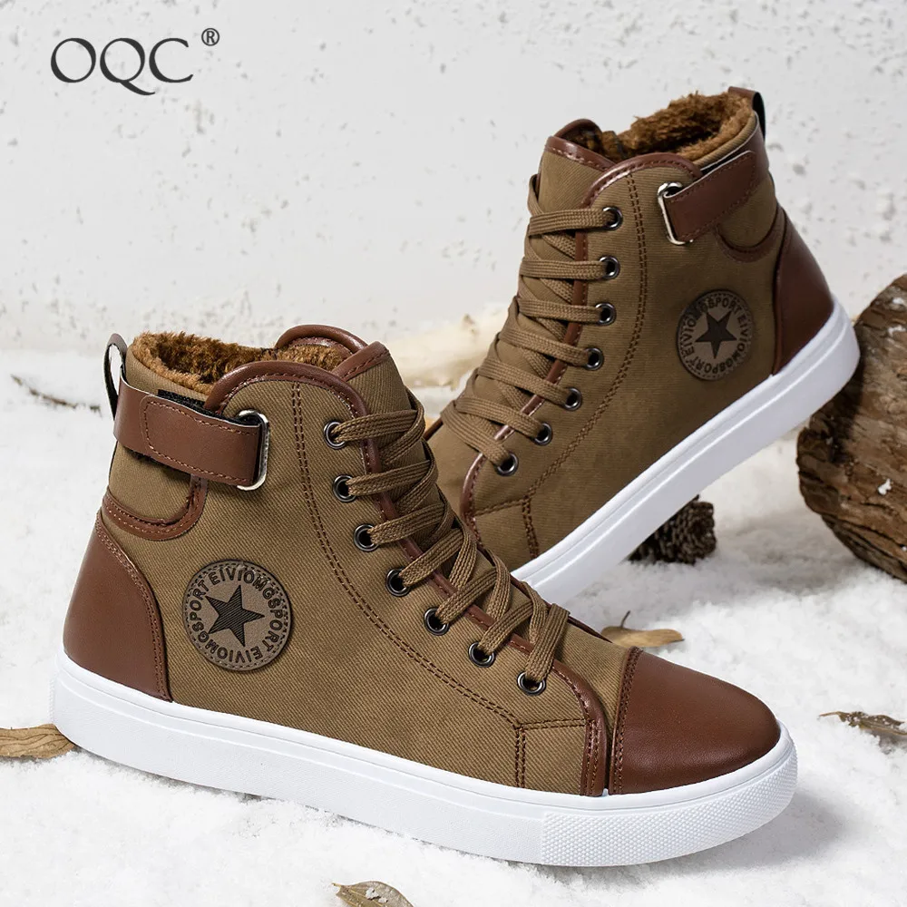 OQC New High Top Men Shoes Autumn Winter Plus Velvet Warm Casual Canvas Shoes Male Retro Footwear Patchwork Vulcanize Shoes D25
OQC New High Top Men Shoes Autumn Winter Plus Velvet Warm Casual Canvas Shoes Male Retro Footwear Patchwork Vulcanize Shoes D25