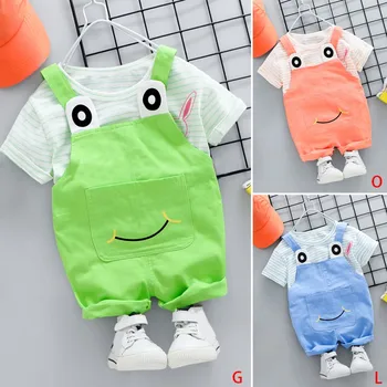 2pcs Children's Clothes Striped Rabbit Short-sleeved T-shirt + Overalls Suit Baby Clothes7
2pcs Children's Clothes Striped Rabbit Short-sleeved T-shirt + Overalls Suit Baby Clothes7