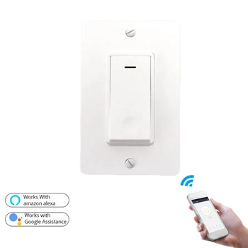 Wifi Smart Switch US Wall Switch Tuya Smart Life App Wireless Remote Control Works With Alexa Google Home Mini IFTTT
Wifi Smart Switch US Wall Switch Tuya Smart Life App Wireless Remote Control Works With Alexa Google Home Mini IFTTT