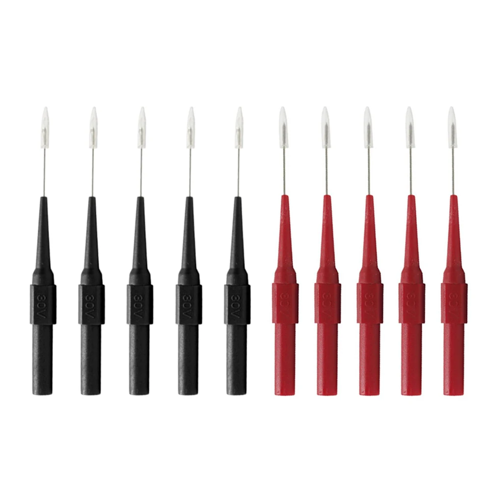 10PCS Red/Black 4mm Banana Socket Insulation Piercing Needle Non-destructive Pin Test Probes For Tester Etmultimeter
10PCS Red/Black 4mm Banana Socket Insulation Piercing Needle Non-destructive Pin Test Probes For Tester Etmultimeter