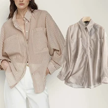 Withered Summer Blouse Women England Vinatge Indie Folk Striped Loose Cotton Causal Blusas Mujer De Moda 2021 Shirt Women Blouse 
Withered Summer Blouse Women England Vinatge Indie Folk Striped Loose Cotton Causal Blusas Mujer De Moda 2021 Shirt Women Blouse