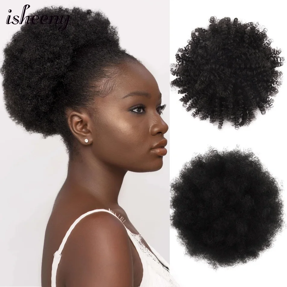 Isheeny High Puff Afro Curly Ponytail Drawstring Short Clip In 8 Inches Natural Color Machine Made Remy Afro Kinky Pony Tail 60G
Isheeny High Puff Afro Curly Ponytail Drawstring Short Clip In 8 Inches Natural Color Machine Made Remy Afro Kinky Pony Tail 60G