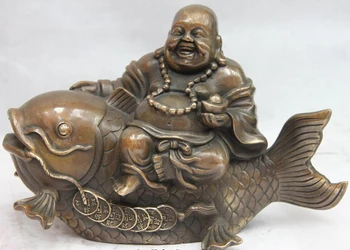 wholesale factory China Buddhism monastery Copper Bronze Money Maitreya buddha Ride on Fish Statue Aa1025
wholesale factory China Buddhism monastery Copper Bronze Money Maitreya buddha Ride on Fish Statue Aa1025
