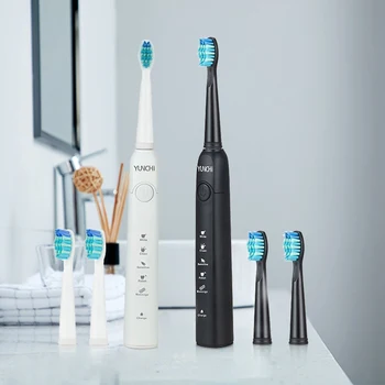 Sonic Electric Toothbrush Waterproof Automatic Smart Timer White ToothBrush Rechargeable 5 Modes with 3 Replacement Brush Heads
Sonic Electric Toothbrush Waterproof Automatic Smart Timer White ToothBrush Rechargeable 5 Modes with 3 Replacement Brush Heads