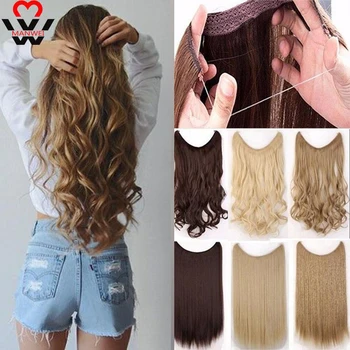 MANWEIHairpieces Wave Straight Fish Line Hairpieces No Clips in One Piece Hair Extensions Synthetic High Temperature HairforWavy
MANWEIHairpieces Wave Straight Fish Line Hairpieces No Clips in One Piece Hair Extensions Synthetic High Temperature HairforWavy
