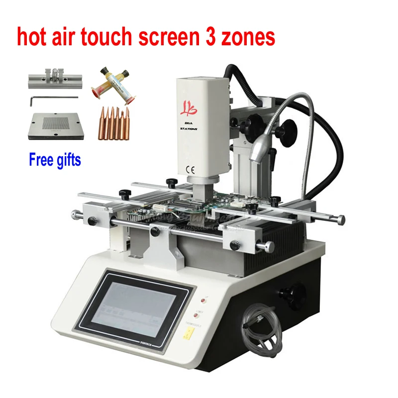 Professional mobile rework machine hot air touch screen 3 zones soldering station for phone chip repair LY-5200
Professional mobile rework machine hot air touch screen 3 zones soldering station for phone chip repair LY-5200
