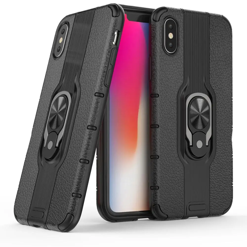 Противоударный бронированный чехол для Xiaomi Redmi 7 Note Pro мягкий держатель кольца на