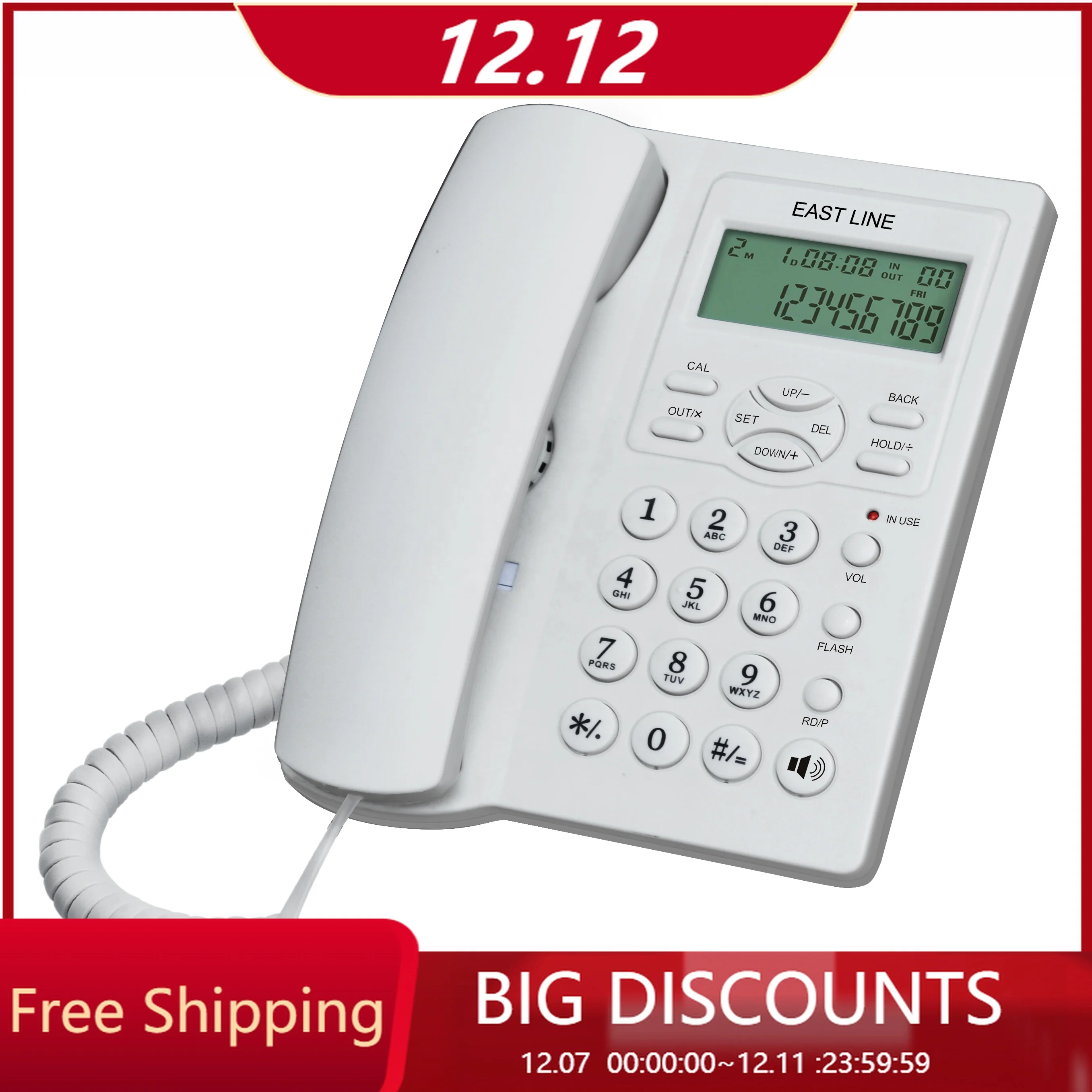 Telephone Landline Caller ID with Speakerphone LCD Backlight for office home Landline
Telephone Landline Caller ID with Speakerphone LCD Backlight for office home Landline