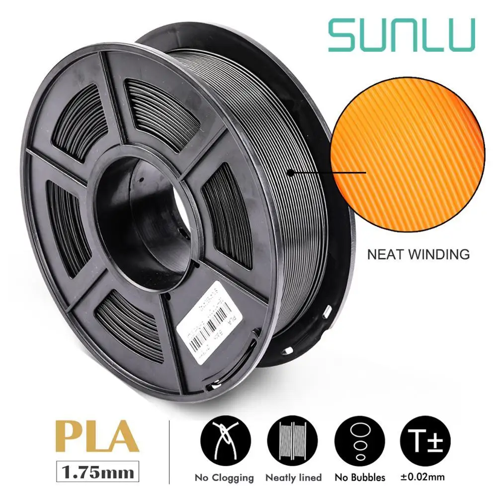 SUNLU Neat Winding PLA Filament 1.75mm 1kg With Spool For 3D Printer No Tangle Printing Degradable Plastic PLA Consumable
SUNLU Neat Winding PLA Filament 1.75mm 1kg With Spool For 3D Printer No Tangle Printing Degradable Plastic PLA Consumable
