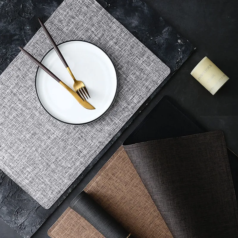 30*45cm New Simple Leather Solid Placemat Table Mat Non-slip Heat Insulation Coaster Cup Table Pads Kitchen Accessories
30*45cm New Simple Leather Solid Placemat Table Mat Non-slip Heat Insulation Coaster Cup Table Pads Kitchen Accessories