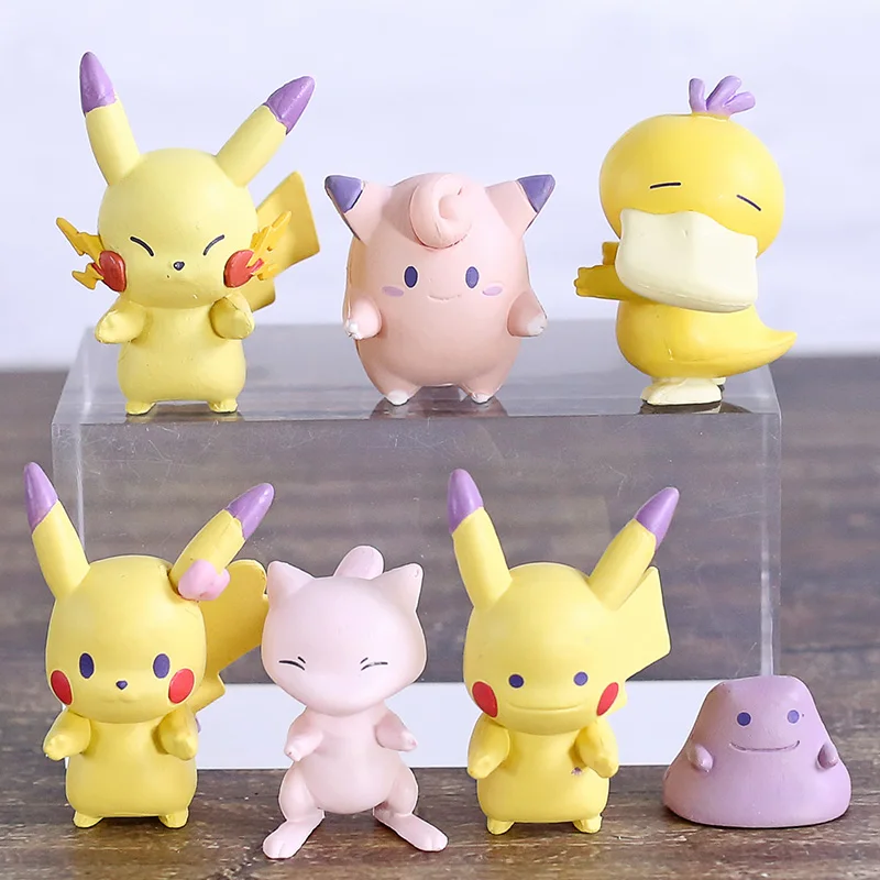 Anime Cartoon Monster Mew Ditto Psyduck Jigglypuff Mini PVC Figures Collectible Dolls 6pcs/set
Anime Cartoon Monster Mew Ditto Psyduck Jigglypuff Mini PVC Figures Collectible Dolls 6pcs/set