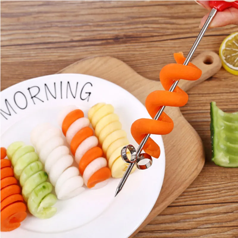 Vegetables Spiral Knife Potato Carrot Cucumber Salad Chopper Easy Spiral Screw Slicer Cutter Spiralizer Kitchen Tools
Vegetables Spiral Knife Potato Carrot Cucumber Salad Chopper Easy Spiral Screw Slicer Cutter Spiralizer Kitchen Tools
