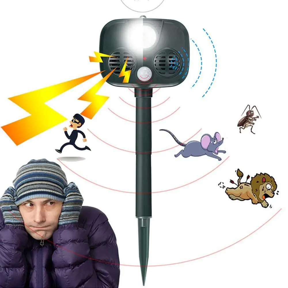 2019 Solar Powered Animal Repeller Waterproof PIR Sensor Outdoor Garden Anti Cat Dog USB Ultrasonics Solar Alarm Drive Repeller
2019 Solar Powered Animal Repeller Waterproof PIR Sensor Outdoor Garden Anti Cat Dog USB Ultrasonics Solar Alarm Drive Repeller