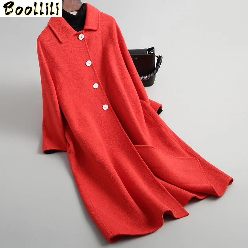 Boollili 2020 New Autumn Spring Double-sided Wool Coat Female Elegant Women's Cashmere Jacket Overcoat Woolen Jackets Casaco
Boollili 2020 New Autumn Spring Double-sided Wool Coat Female Elegant Women's Cashmere Jacket Overcoat Woolen Jackets Casaco
