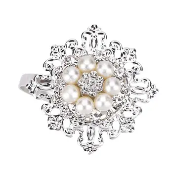 6PCS/Set Napkin Ring Pearl Rhinestone Buckle Festival Party Gold/Silver
6PCS/Set Napkin Ring Pearl Rhinestone Buckle Festival Party Gold/Silver