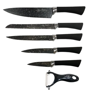 6pcs Stainless Steel Kitchen Knife Set Chef Slicer Bread Utility Knife with Peeler
6pcs Stainless Steel Kitchen Knife Set Chef Slicer Bread Utility Knife with Peeler