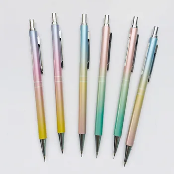 1Pcs 0.5mm Rainbow Gradient Color Metal Press Mechanical Pencils Student Automatic Pencil Stationery 
1Pcs 0.5mm Rainbow Gradient Color Metal Press Mechanical Pencils Student Automatic Pencil Stationery