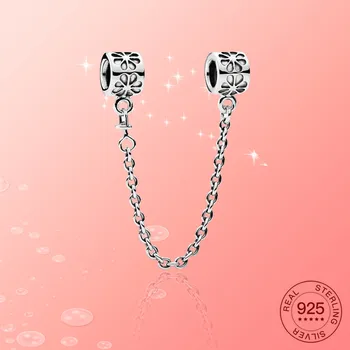 925 Sterling Silver Safety Chain Flowers Charms Fit Original Bracelets Pendant Jewelry Making DIY Gift
925 Sterling Silver Safety Chain Flowers Charms Fit Original Bracelets Pendant Jewelry Making DIY Gift