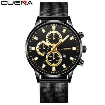 CUENA New Special Men Wrist Watch Military Stainless Steel Date Sport Quartz mens watches quartz watch men day date male clock
CUENA New Special Men Wrist Watch Military Stainless Steel Date Sport Quartz mens watches quartz watch men day date male clock