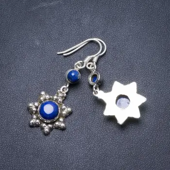 Natural Lapis Lazuli Handmade Unique 925 Sterling Silver Earrings 1 3/4" Y2065 
Natural Lapis Lazuli Handmade Unique 925 Sterling Silver Earrings 1 3/4" Y2065