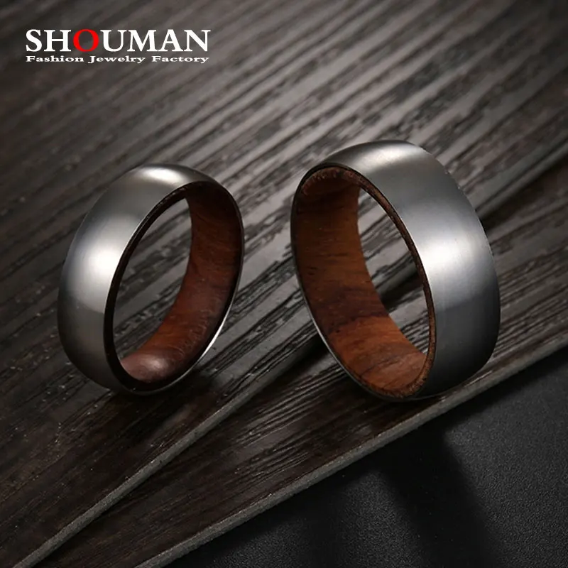 SHOUMAN New Fashion High-end Solid Wood 316L Titanium Steel Men's Wedding Engagement Ring Ladies Jewelry Can Be Customized Gift
SHOUMAN New Fashion High-end Solid Wood 316L Titanium Steel Men's Wedding Engagement Ring Ladies Jewelry Can Be Customized Gift
