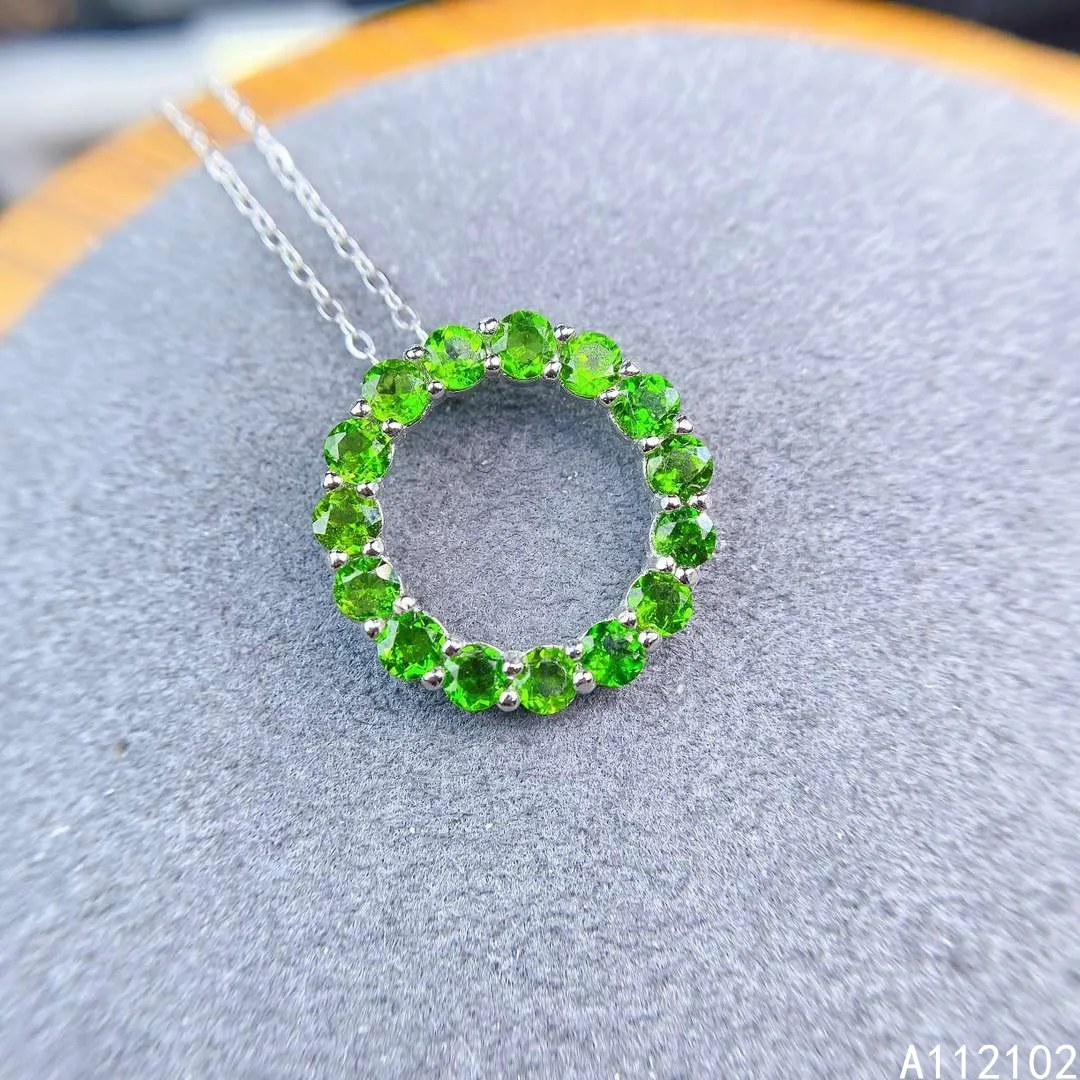 KJJEAXCMY fine jewelry 925 Sterling Silver inlaid natural diopside Women's fashion Chinese style round GEM PENDANT support check
KJJEAXCMY fine jewelry 925 Sterling Silver inlaid natural diopside Women's fashion Chinese style round GEM PENDANT support check
