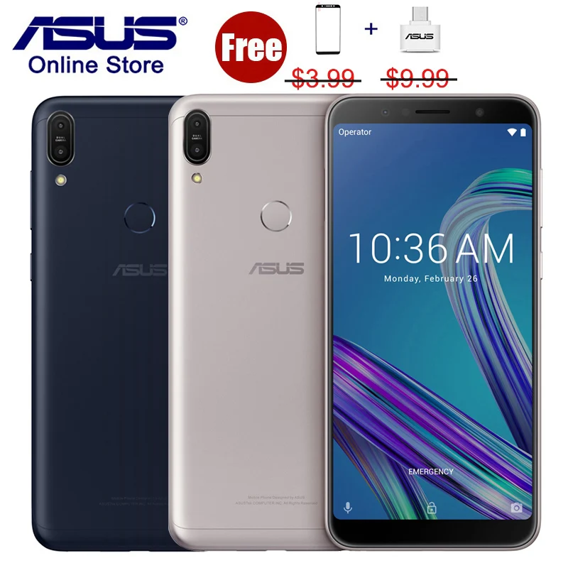 

Global Version ASUS ZenFone Max Pro M1 ZB602KL X00TD, Snapdragon 636, Mobile Phone, 4GB RAM 64GB ROM, 6inch 4G LTE Smartphone