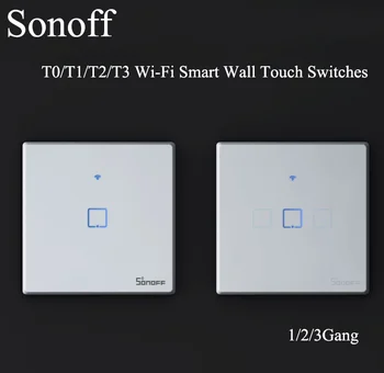 SONOFF T0/T1/T2 T3 1/2/3 Gang WiFi Wall Light Switch EU Touch +RF Control Also eWelink APP Smart Home Alexa Google Home Voice
SONOFF T0/T1/T2 T3 1/2/3 Gang WiFi Wall Light Switch EU Touch +RF Control Also eWelink APP Smart Home Alexa Google Home Voice