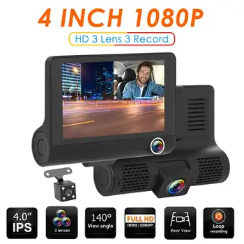Dual Lens 1080P + 720P Dash Cam 4 inch Display Car DVR Dashboard Camera with Rear View Camera Feature:
Dual Lens 1080P + 720P Dash Cam 4 inch Display Car DVR Dashboard Camera with Rear View Camera Feature: