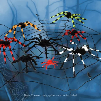 New 3.5m / 138in Diameter Giant Black Spider Web Halloween Decoration Scary Haunted House Spiderweb Deocr for Outdoor Indoor
New 3.5m / 138in Diameter Giant Black Spider Web Halloween Decoration Scary Haunted House Spiderweb Deocr for Outdoor Indoor