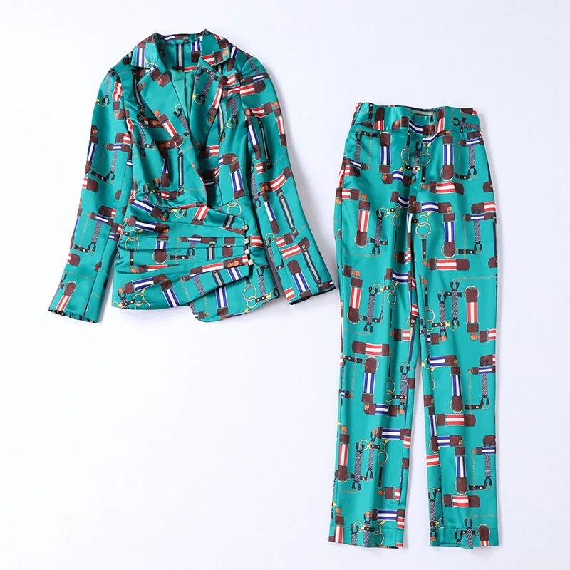 HIGH QUALITY New Stylish Fall Winter 2019 Designer Suit Set Women's Colorful Plaid Print Blazer Pants Suit
HIGH QUALITY New Stylish Fall Winter 2019 Designer Suit Set Women's Colorful Plaid Print Blazer Pants Suit