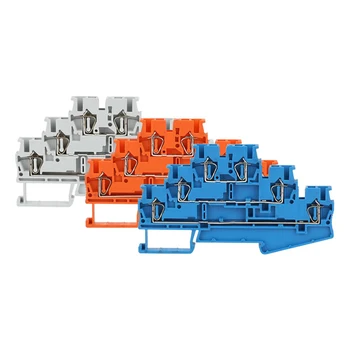 Din Rail Terminal Block 10Pcs ST-2.5-3L Spring 3 Layer Screwless Connection Connector Return Pull Type Wire Conductor ST2.5-3L
Din Rail Terminal Block 10Pcs ST-2.5-3L Spring 3 Layer Screwless Connection Connector Return Pull Type Wire Conductor ST2.5-3L