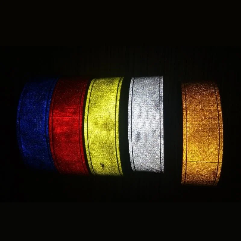 

5CM*50M FlashingTiny Star Night Light Reflective PVC Tape Garment Sewing Auxiliary Materials Fluorescent Warning Clothing Belt