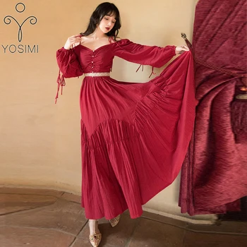 YOSIMI Cotton and Linen Women Dress 2020 Summer Vintage Full Sleeve Lantern Sleeve Fit and Flare Embroidery Belt Party Dress
YOSIMI Cotton and Linen Women Dress 2020 Summer Vintage Full Sleeve Lantern Sleeve Fit and Flare Embroidery Belt Party Dress