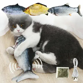 Electric Moving Cat Kicker Fish Toy Interactive Cat Toy Realistic Flopping Fish & Catnip
Electric Moving Cat Kicker Fish Toy Interactive Cat Toy Realistic Flopping Fish & Catnip