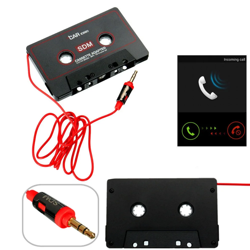 

Tape Adapter Audio AUX Car Cassette Tape Adapters Converter For IPod IPhone MP3 Mp4 Phone PC AUX CD Player 3.5mm Jack