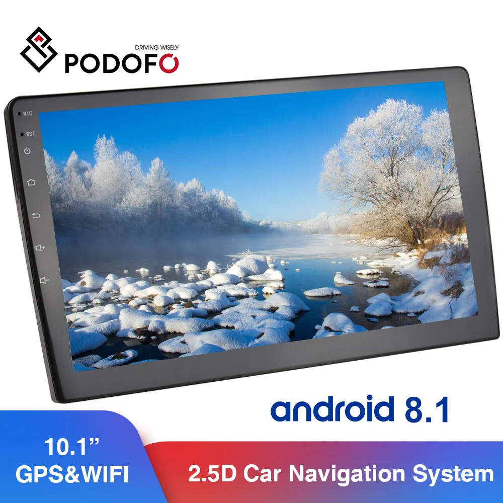 Podofo 10 1 ''HD Android 8 2 Din Автомобильный радио мультимедиа видео wifi gps автомобильный