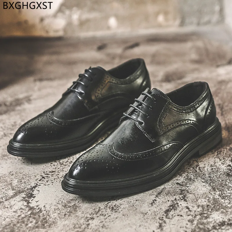

Oxford dress shoes mens fashion black Brogue men office shoes formal suit shoes for men 2023 chaussure homme zapatos de hombre