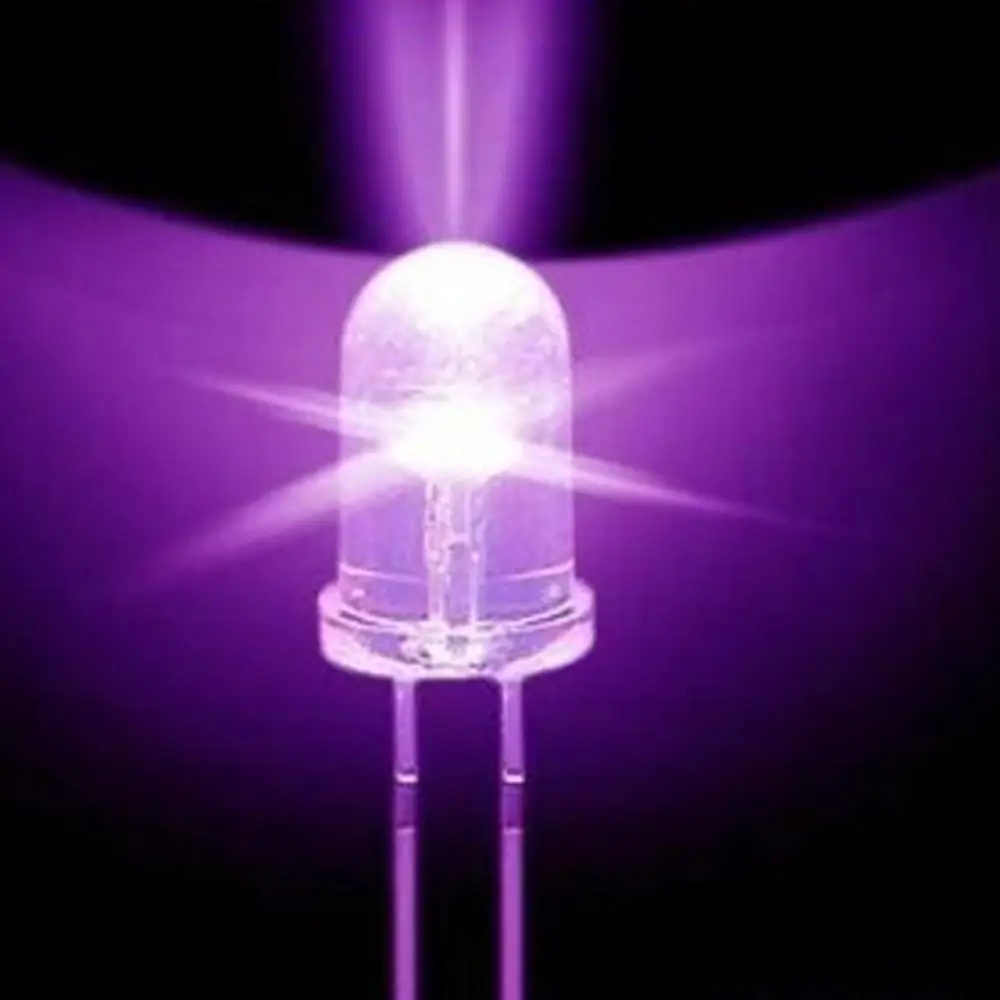 50PCS Super Bright F5 5mm Round UV/ Purple LED Emitting Diode 390-395nm Purple Lamp F5 LED light for DIY lights
50PCS Super Bright F5 5mm Round UV/ Purple LED Emitting Diode 390-395nm Purple Lamp F5 LED light for DIY lights