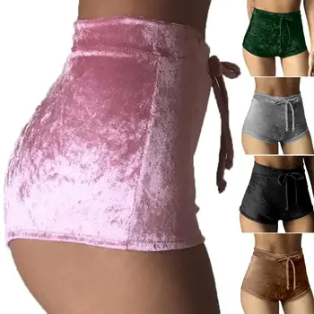 Women's Sexy Retro Velvet Short Shorts Drawstring High Rise Elastic Hot Pants 
Women's Sexy Retro Velvet Short Shorts Drawstring High Rise Elastic Hot Pants