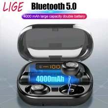 LUIK TWS 5.0 Bluetooth 9D Stereo Oortelefoon Draadloze Koptelefoon IPX7 Waterdichte Oortelefoon Sport Hoofdtelefoon Met 4000mAh Power Bank(China)